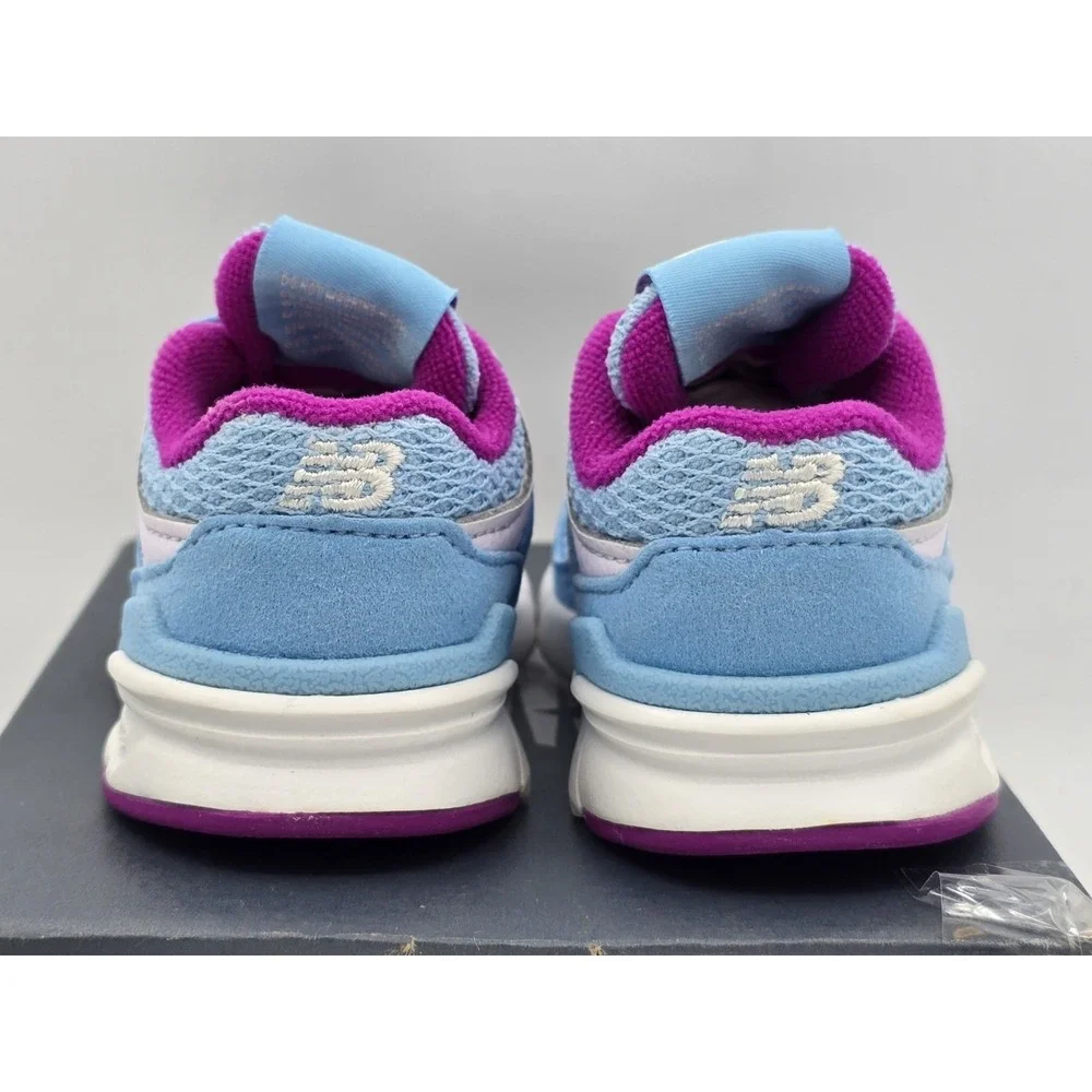 New Balance Toddlers Sz 2M Unisex 997H Bungee‎ Lace Sneaker Blue Purple - NEW